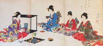 An album of thirty-six Japanese woodblock prints, Chikanobu Toyohara (1838-1912)