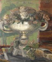 Christo Coetzee; Still Life with Roses in an Urn