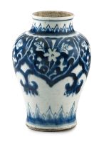 A Chinese blue and white vase, Qing Dynasty 18th century