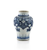 A Chinese blue and white vase, Qing Dynasty 18th century