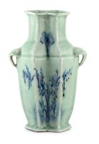 A Chinese celadon-glazed double vase, Qing Dynasty, 19th century