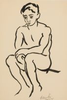 Johannes Meintjes; Pensive Male Nude