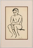 Johannes Meintjes; Pensive Male Nude