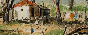 George Enslin; A Cottage in a Clearing