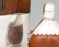 A gentleman's silver-plate hip flask, G & J Hawksley, Sheffield
