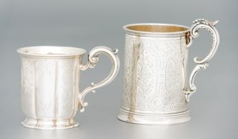 A Victorian silver christening mug, The Barnards, London, 1857