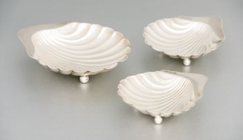 Three silver butter dishes, Atkin Brothers, Sheffield, 1896, 1904, 1912