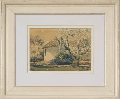 Sydney Carter; Farm with Tree in Blossom; Rondavel, two