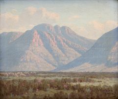 Jan Ernst Abraham Volschenk; View in the Courente River Mountain, Riversdale