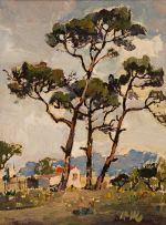 Gregoire Boonzaier; Trees and Cottages