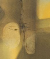 Jan Dingemans; Abstract with Yellow and Brown