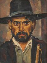 François Krige; Portrait of a Man wearing a Hat