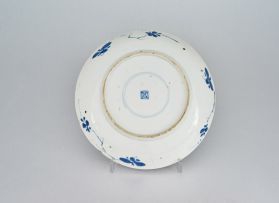 A Chinese blue and white dish, Kangxi period, 1662-1722