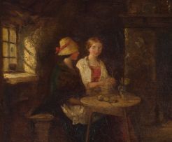 Attributed to Nicholas Condy; Cottage Interior