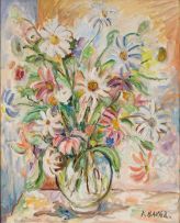 Kenneth Baker; Still Life with Daisies in a Glass Vase