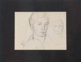 Carl Büchner; Portrait of a Boy in a White Hat; and four further portraits of boys