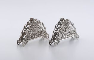 A near pair of silver letter holders, possibly Portuguese, .833 and .830 standard