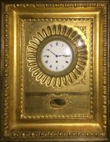 A giltwood wall clock, 19th century