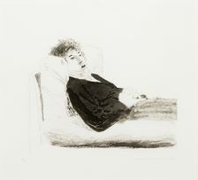 David Hockney; Reclining Figure