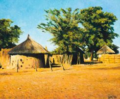 Walter Meyer; Huts, Botswana