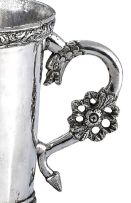A silver tankard, unmarked, probably Spanish Colonial, 18th/19th century