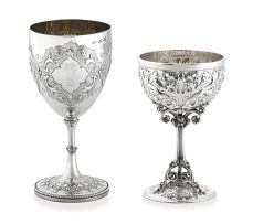 A Victorian silver chalice, George Richards Elkington, London, 1866