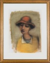 Pieter van der Westhuizen; Portrait of a Lady Wearing a Red Hat