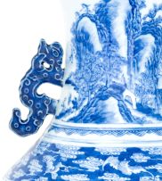 A Chinese blue and white vase, Qing Dynasty first half of 19th century
