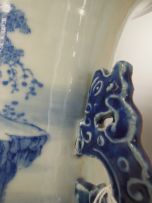 A Chinese blue and white vase, Qing Dynasty first half of 19th century