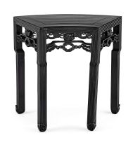 A Chinese ebonized side table, late 19th/early 20th century
