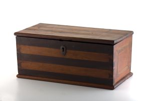 A yellowwood and stinkwood box, 19th century