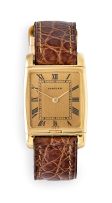 Cartier 18ct gold 'Tank Basculante' manual reversible gentleman's wristwatch