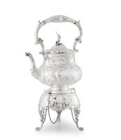 A Victorian silver kettle-on-stand, Jenkins & Timm, Sheffield, 1900