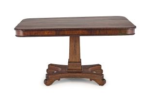 A Regency rosewood library table