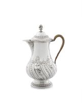 A George III silver hot water jug, S C Younge & Co, Sheffield, 1818