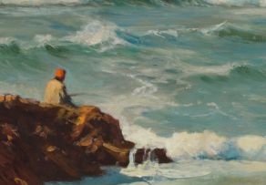 Walter Gilbert Wiles; Fishing off the Rocks
