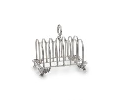 A George IV silver toast rack, marker's initials WE, possibly William Edwards, London, 1820