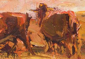 Adriaan Boshoff; Cows in a Landscape