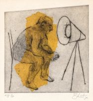 William Kentridge; Untitled (The Artist Sitting)