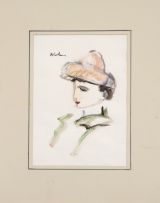 Carl Büchner; Portrait of a Boy in a Hat; three portraits of boys and a sketch
