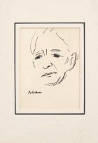 Carl Büchner; Portrait of a Boy in a Hat; three portraits of boys and a sketch