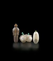 Three Chinese crystal snuff bottles, Qing Dynasty, late 19th/early 20th century