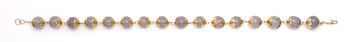 Chalcedony bead and gold necklace