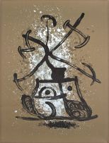 Joan Miró; L'Entraîneuse - brun, 1969
