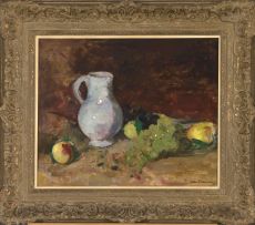 Coba Ritsema; Still Life with Fruit and a White Jug