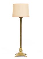 A brass standard lamp, 20th century