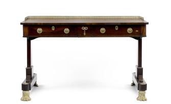 A Regency rosewood library table