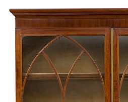 A George III mahogany secretaire bookcase