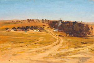 Adriaan Boshoff; Landscape with Dust Road to Village
