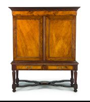 A stinkwood, rosewood and satinwood cabinet-on-stand, late 18th/early 19th century